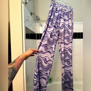 Rave Flare Pants Wide Leg Flair Leggings Disco Festival Outfits High Waist